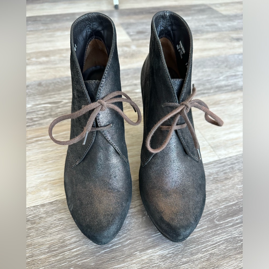 Paul Green Bronze Metallic Ankle Booties